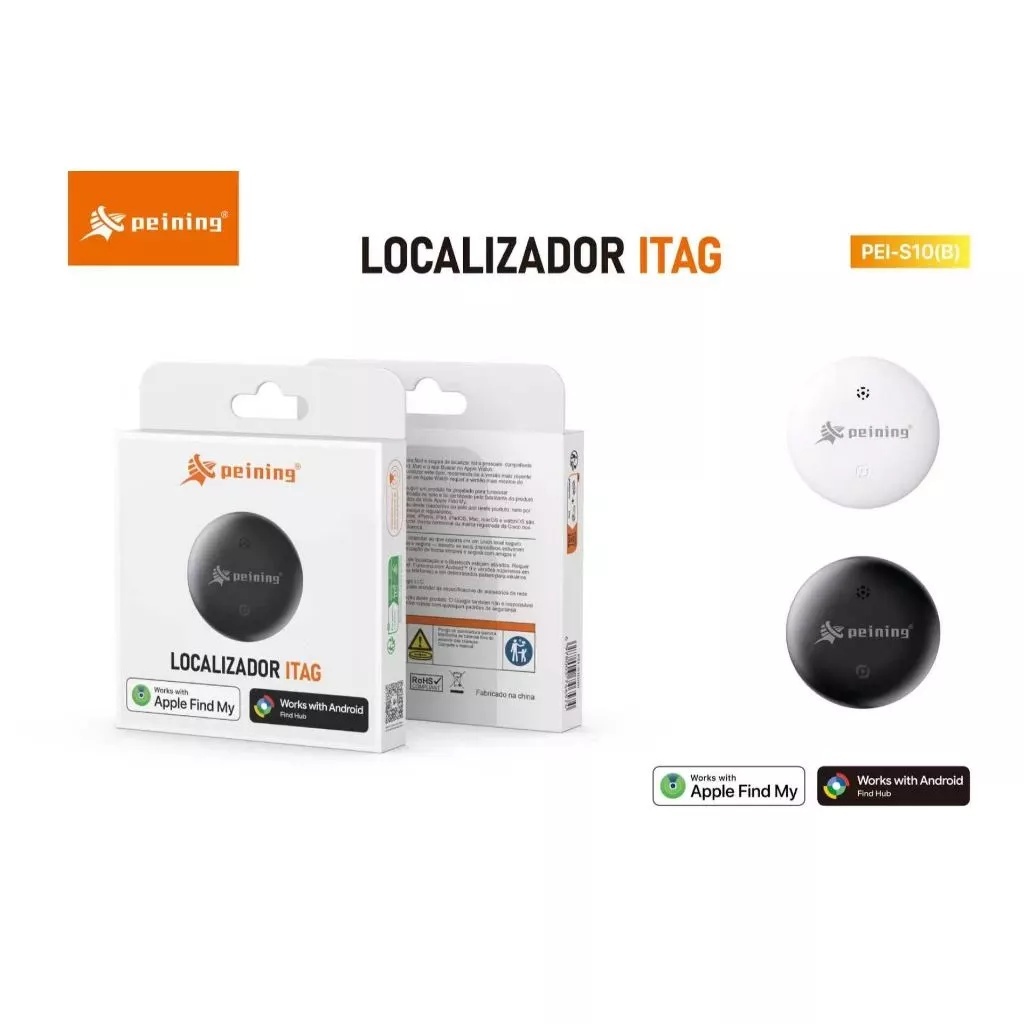 Localizador ITAG Bluetooth Peining PEI-S10 | Compativel Android e iOS | Anti-Perda | ANATEL