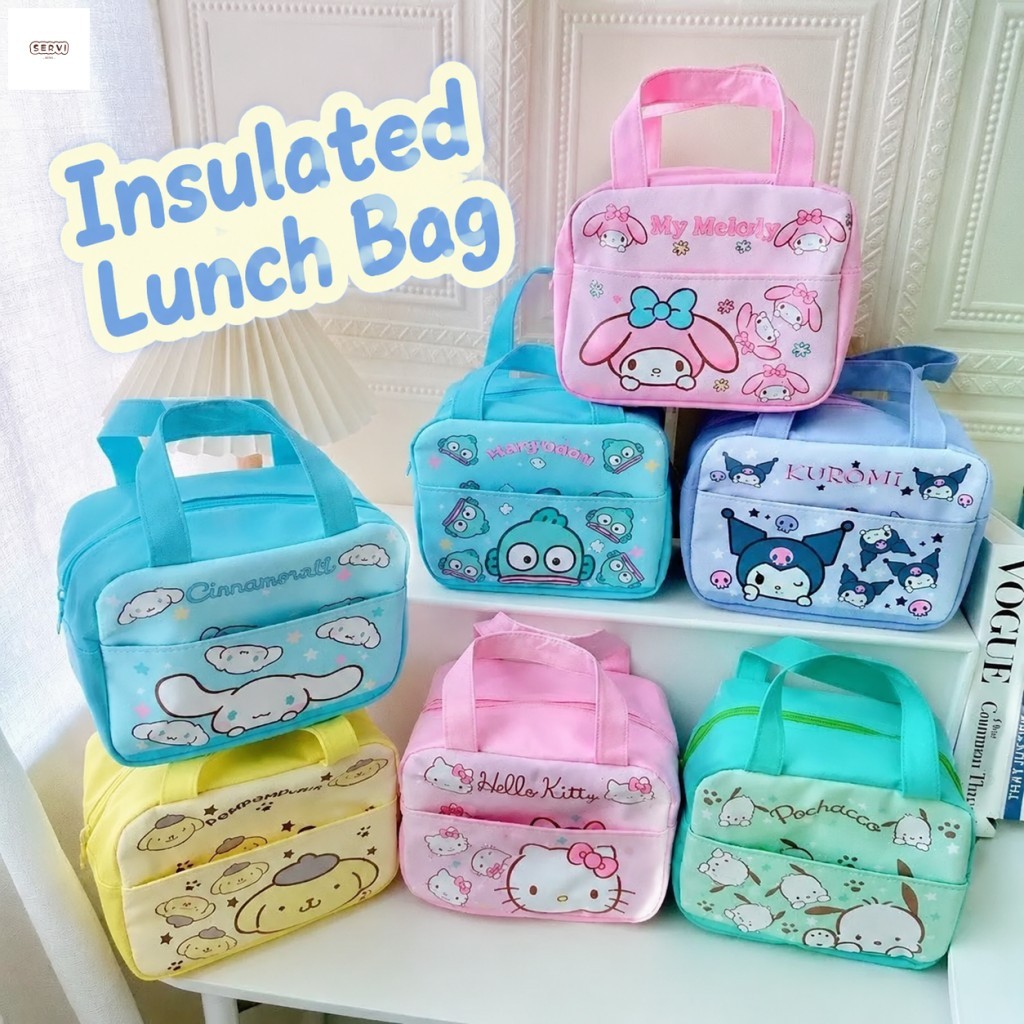 Lancheira Isolada De Couro PU Com Estampa De Coração Fofo-Estilo Feminino Japonês Para Estudante