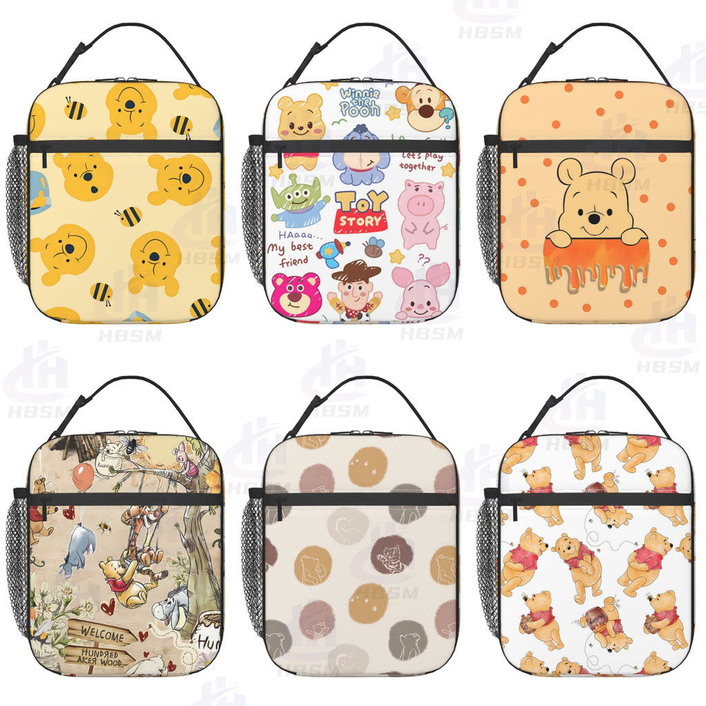 Desenhos Animados Winnie The Pooh Isolado Lancheira Portátil Bolsa De Almoço Estudante Saco Feminino Masculino Trabalho