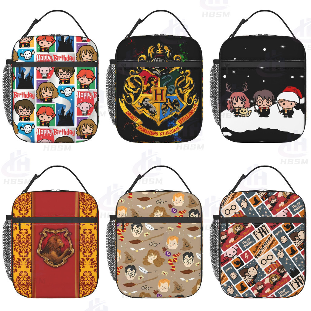 Harry Potter Saco De Almoço Isolado Portátil Bolsa Estudante Feminino Masculino Lancheira Trabalho Piquenique
