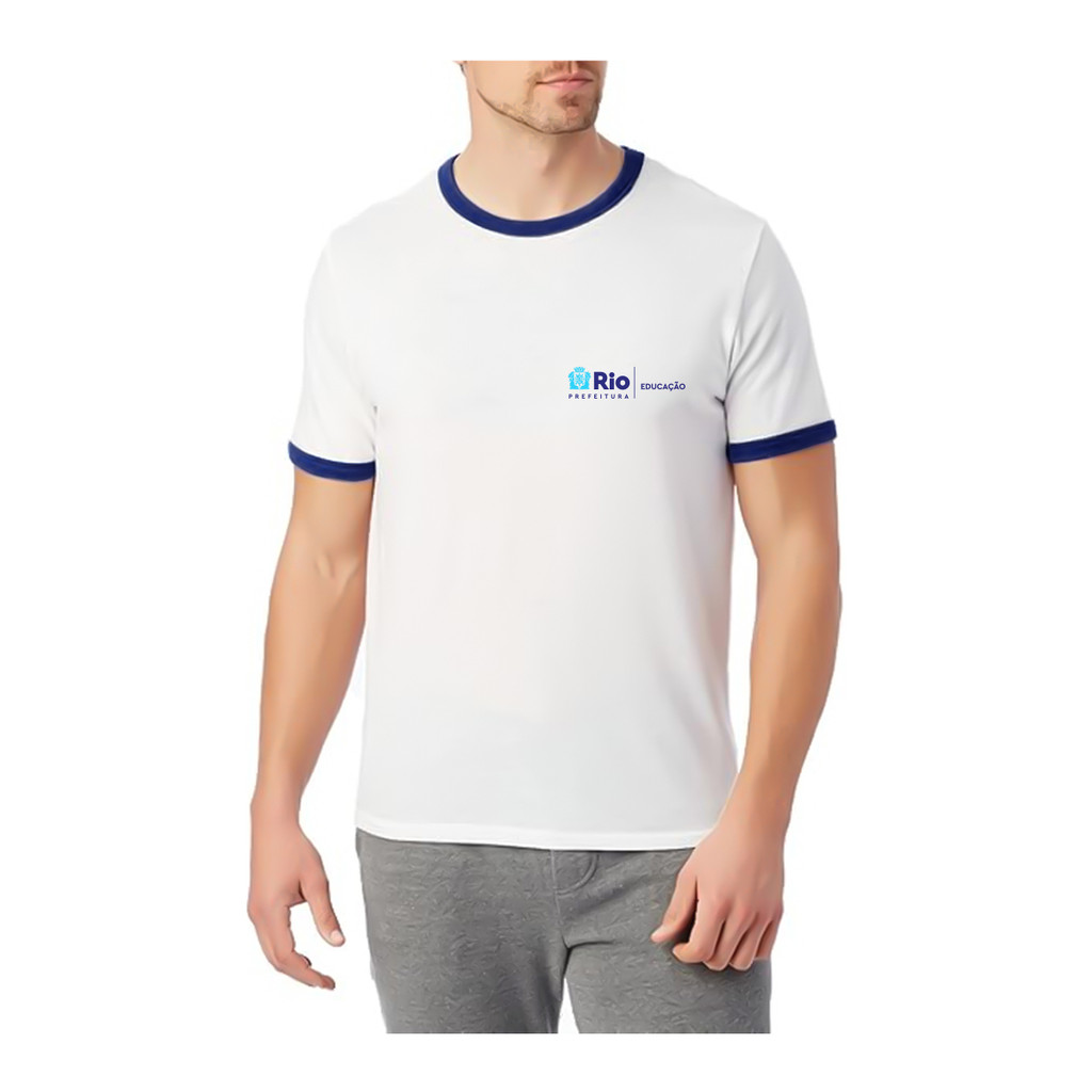 Camiseta Uniforme Colégio Municipal Rio De Janeiro Branca