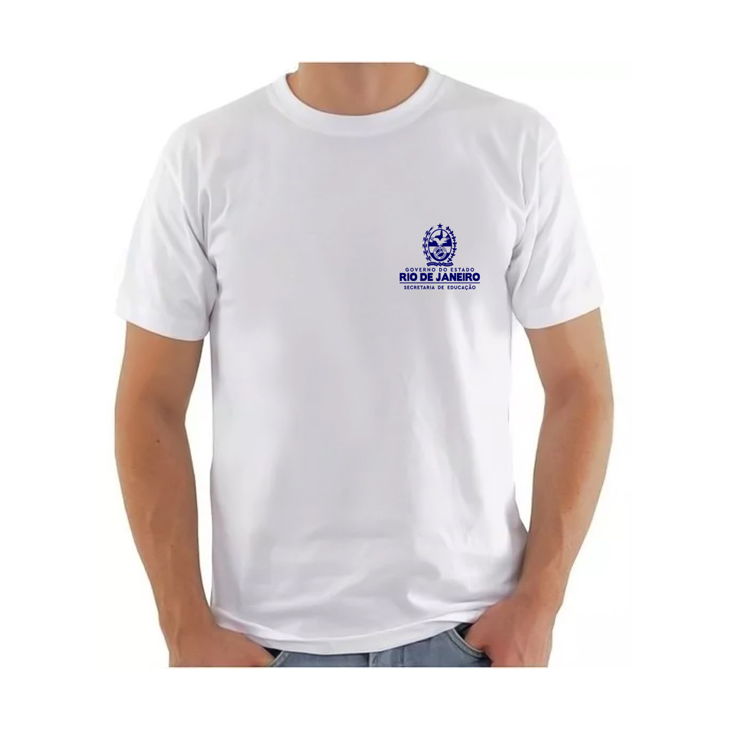 Camiseta Uniforme Colégio Estadual Rio De Janeiro Branca