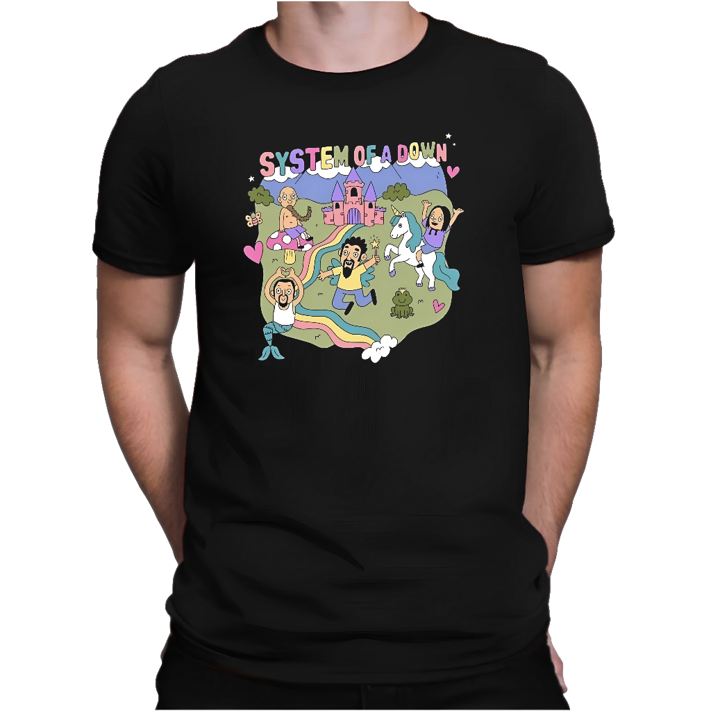 Camiseta System Of A Down Logo Colorido Happy Camisa System Shows no Brasil