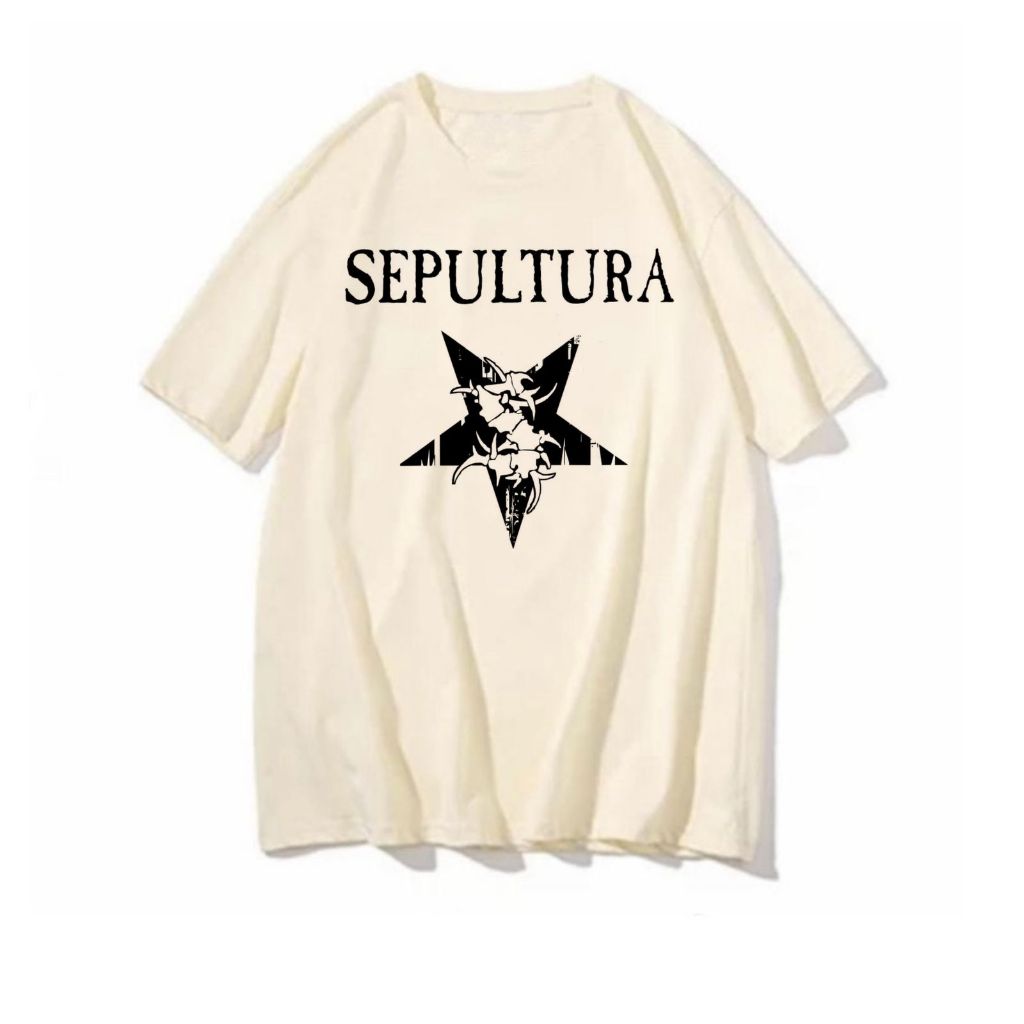 Camiseta Sepultura Logo Groove Metal blusa feminina masculina camisa estampada banda tshirt show