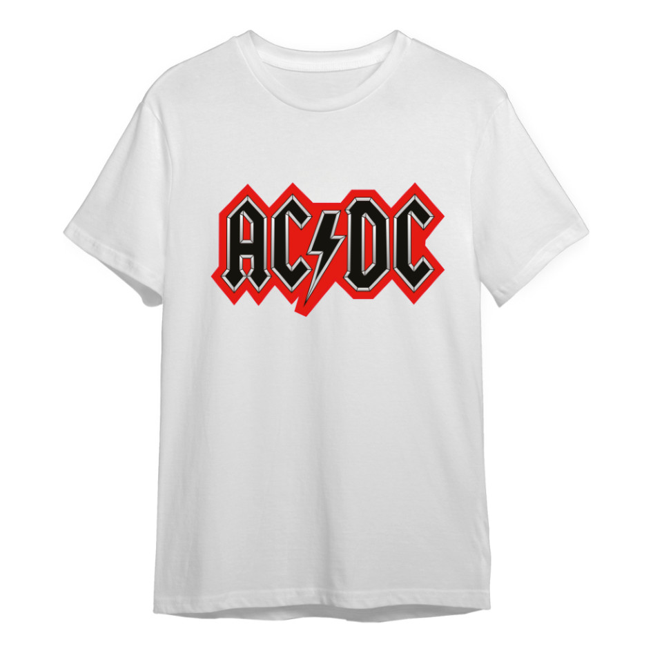 Camiseta Ac/dc Red Logo  Baby Look Show Tour Rock N' Roll