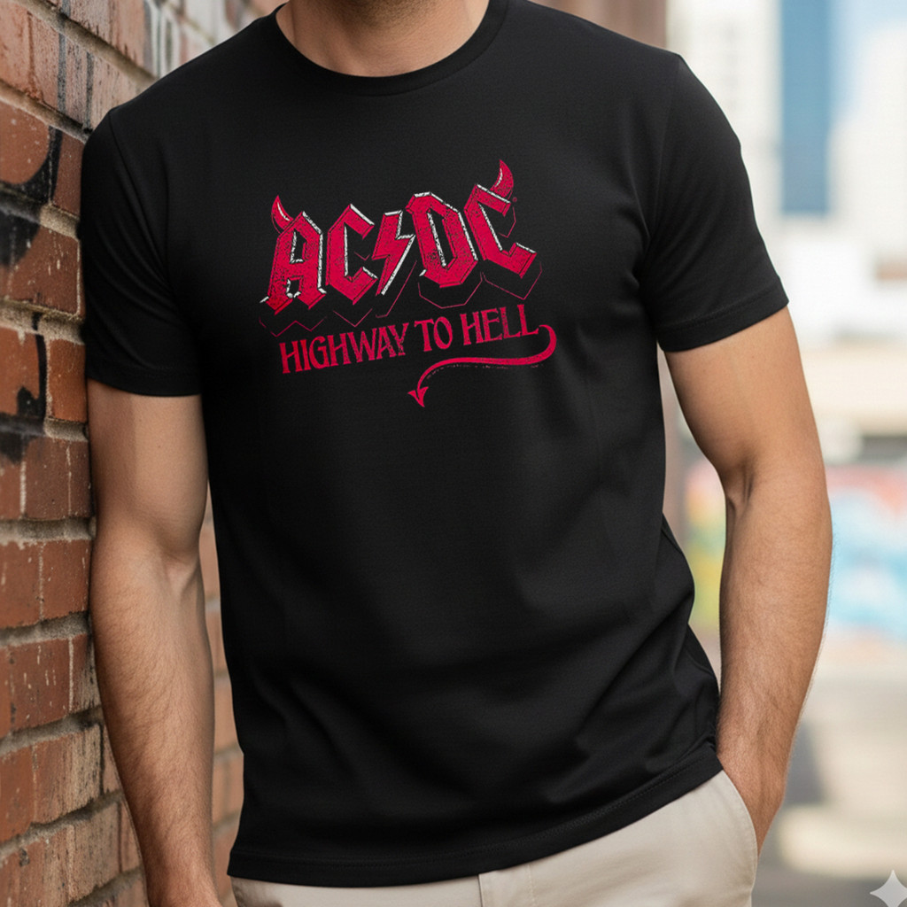 Camiseta Acdc Show Tour Banda Rock Premium Chifre Logo