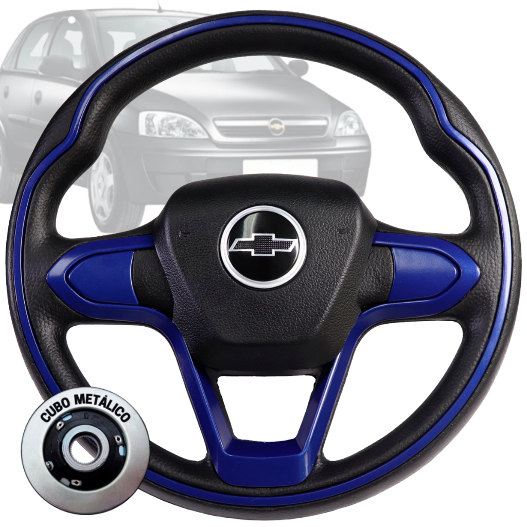 Volante Esportivo Bmw Azul Corsa Premium Maxx Frente montana Meriva Zafira Montana Astra 2001