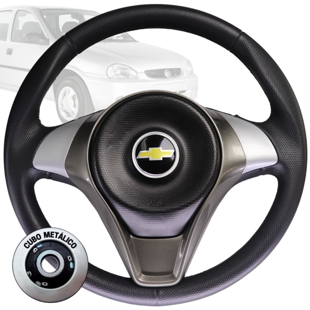 Volante Esportivo Palio Grafite Para Chevrolet Corsa Premium Maxx Frente Montana Meriva Zafira Astra