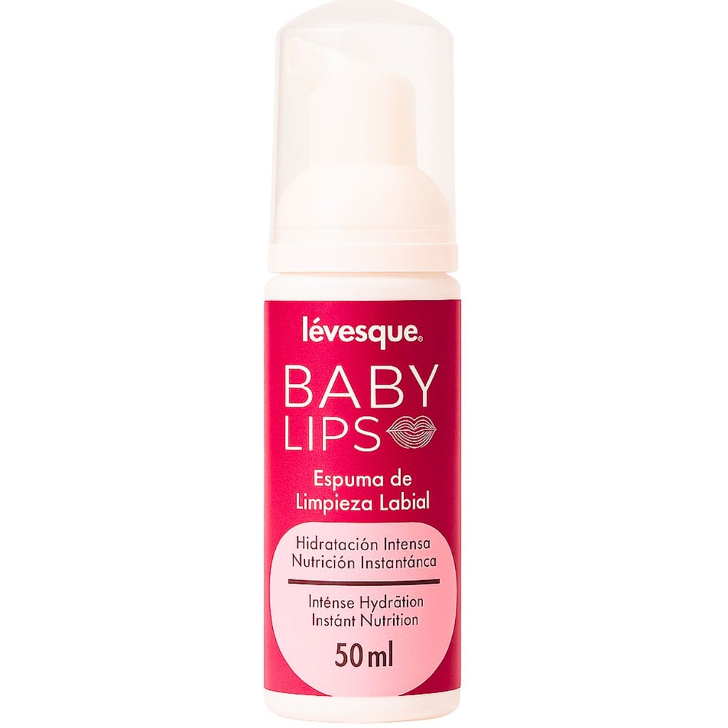 Espuma Limpeza Facial e Labial Hidratante Baby Lips Skincare Limpa Profundo Rosto e Boca lévesque