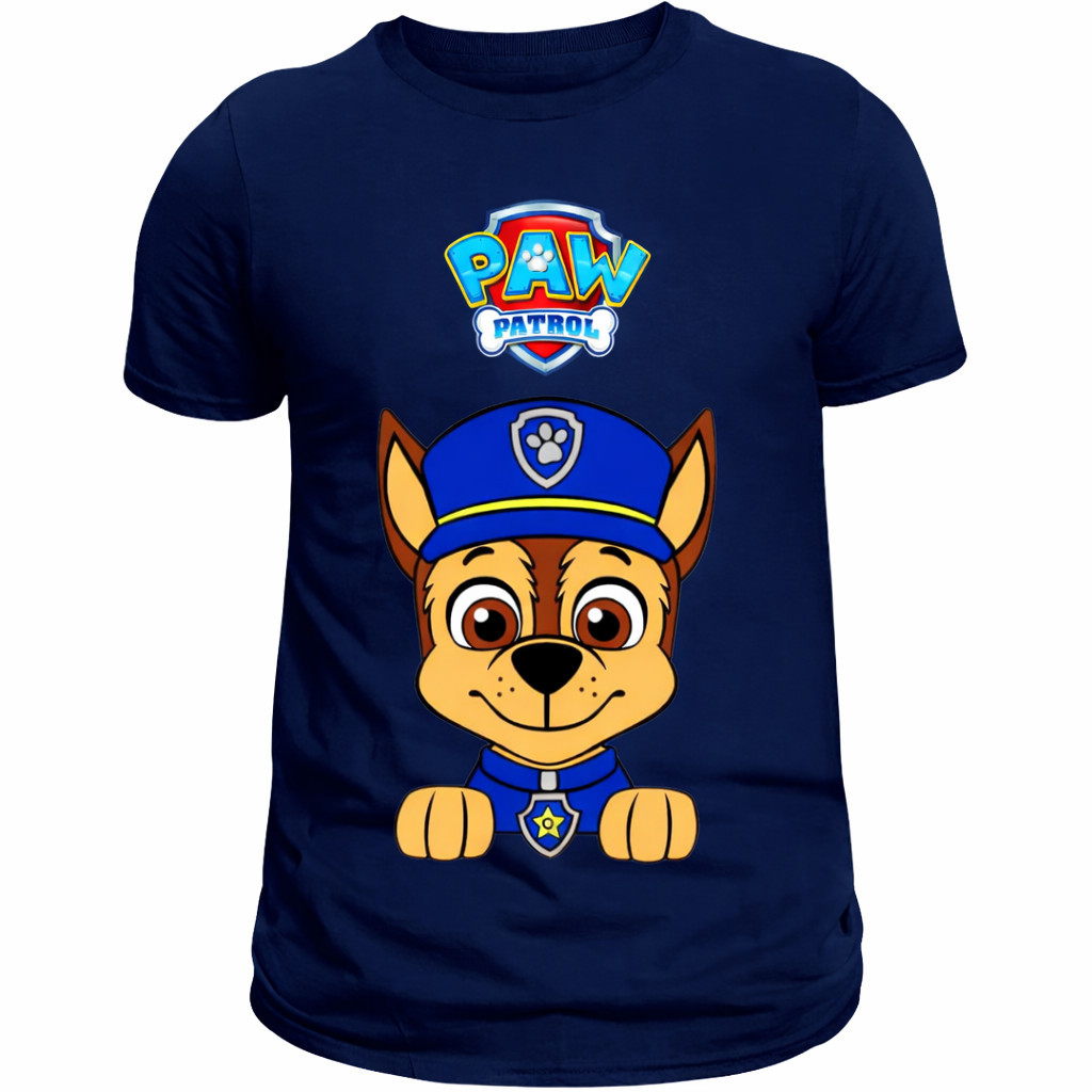 Camiseta Infantil Patrulha Canina rosto Desenhos malha algodão, Camisa Infantil e adulto, camiseta