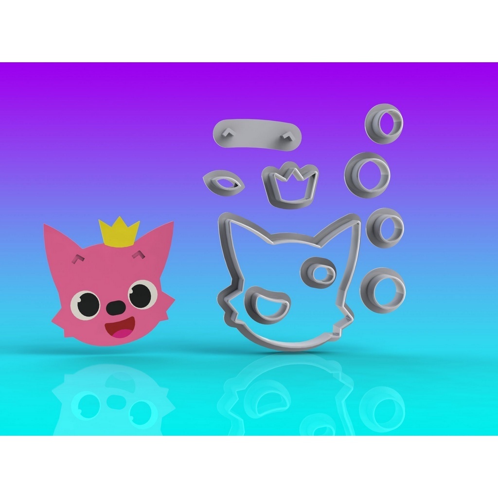 Cortador Baby Shark Rosto - Raposa Modular