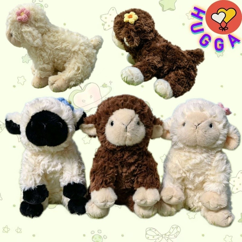 HUGGA Bonito Brinquedo De Pelúcia Marrom Divertido Boneca Branca De Rosto Preto Presente De Aniversário Decorações De Qu