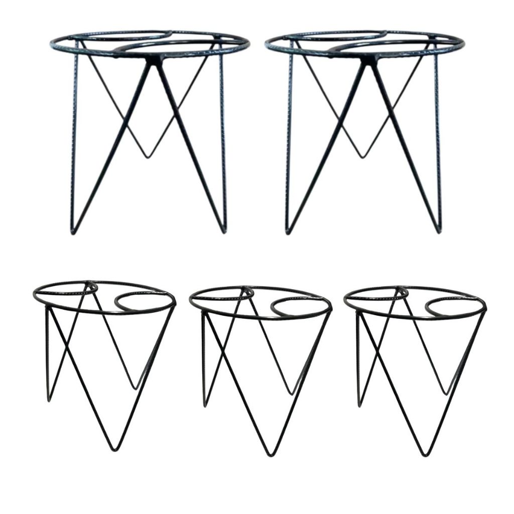 5 Base para Vaso Aço Carbono | Suporte Elegante para Decoração Interna e Externa