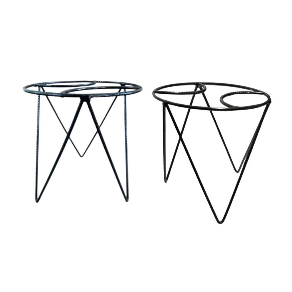 2 Base para Vasos | Suporte de Aço Carbono Premium | Decoração Moderna Elegante