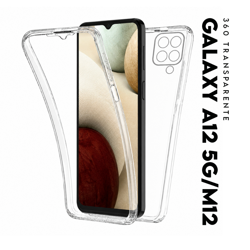 Capa Case Capinha 360° Frente E Verso Exclusiva para Samsung Galaxy A12 A125 / M12 M127 6.5 pol