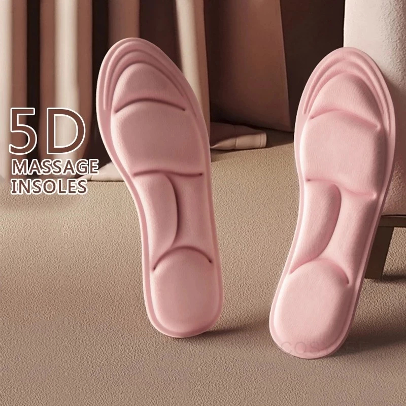 Palmilhas De Espuma Viscoelástica 5D Para Conforto , Suporte De Arco , Absorção De Choque , Perfeitas Calçados Casuais E