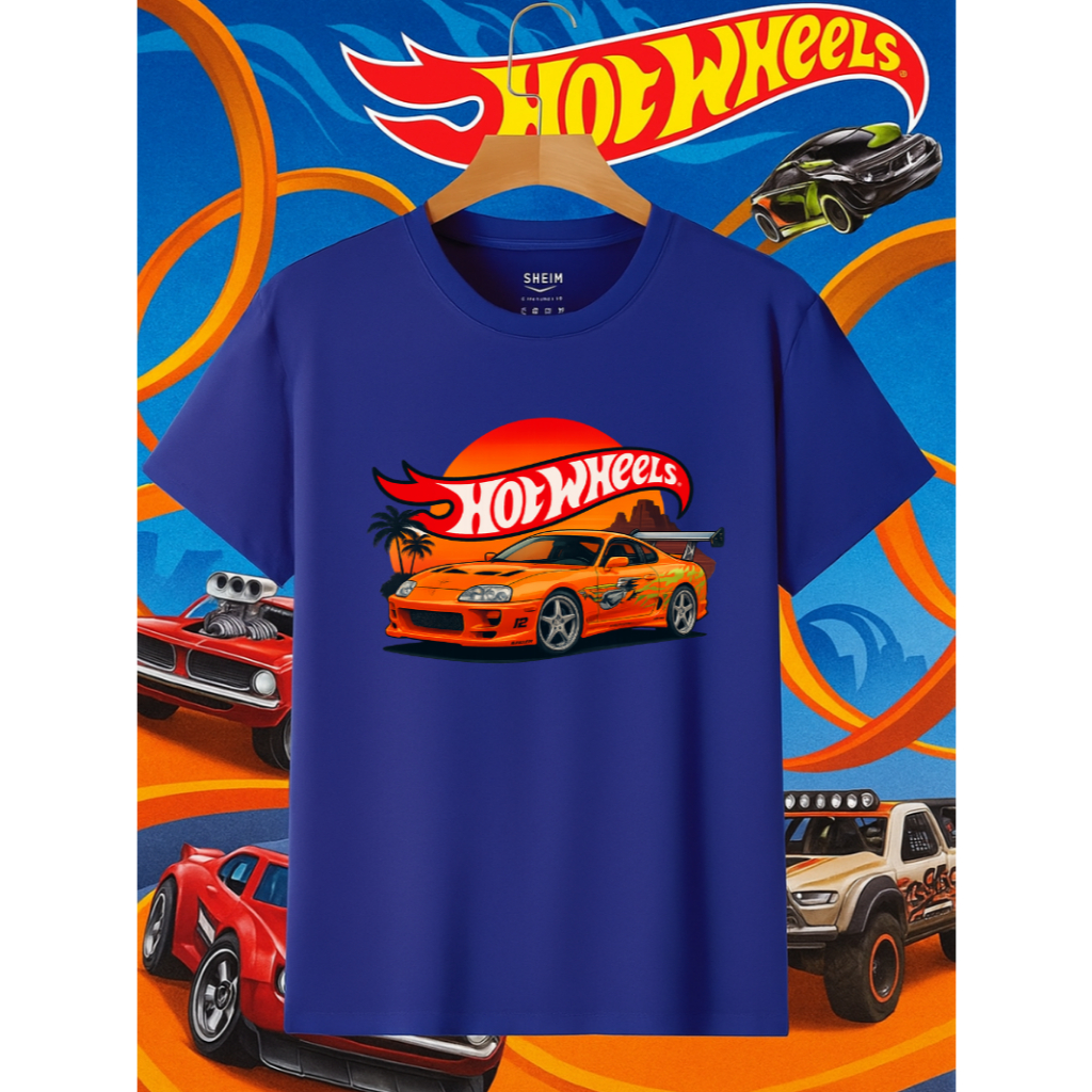 Camiseta Hot Wheels Supra Velozes e Furiosos  Infantil Adulto Estilosa Estampada T shirt  Algodão Unissex Masculina