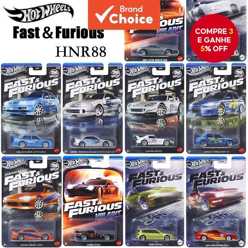 Hot Wheels Velozes E Furiosos Série 350Z Silvia S15 1970 Monte Carlo 1970 Road Runner 1 : 64 Modelo De Carro Em Liga Fun