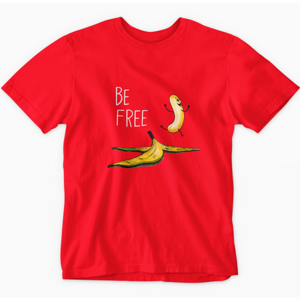Camiseta Banana Be Free Camisa Meme Divertida Casual Entrega Rápida 100% Algodão Plus Size Unissex