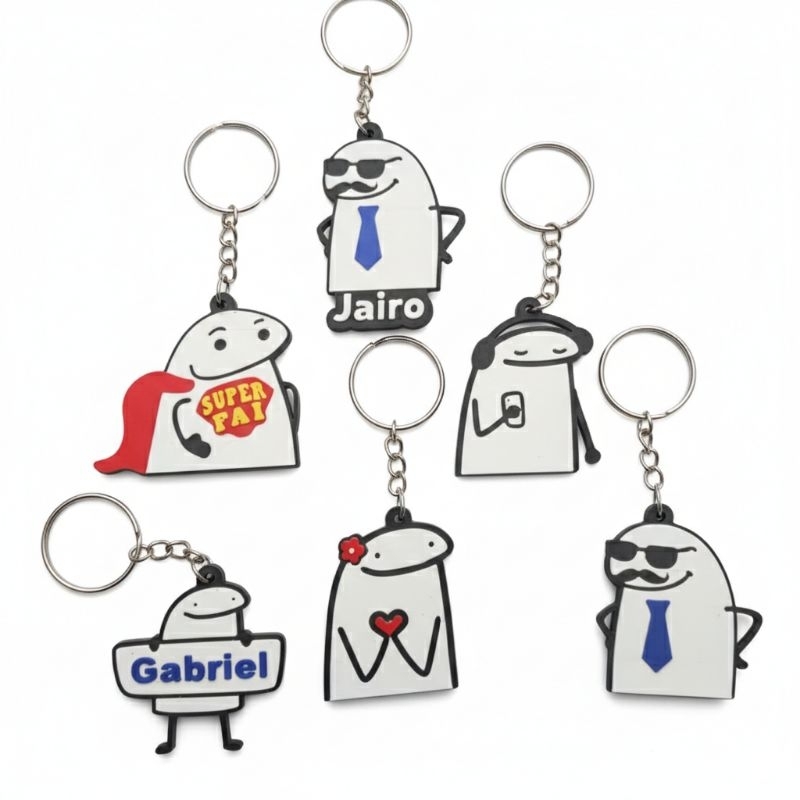 Chaveiros Flork Bento meme, escola, faculdade, casa, lembrancinhas, aniversário, mãe, pai, filho, super pai.