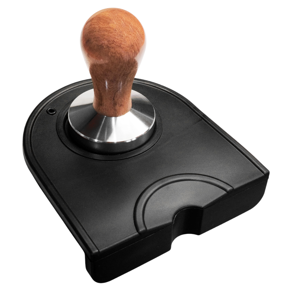 Kit Tamper de Madeira 51/58mm + Tapete de Compactação em Silicone Antiderrapante Para Café Espresso