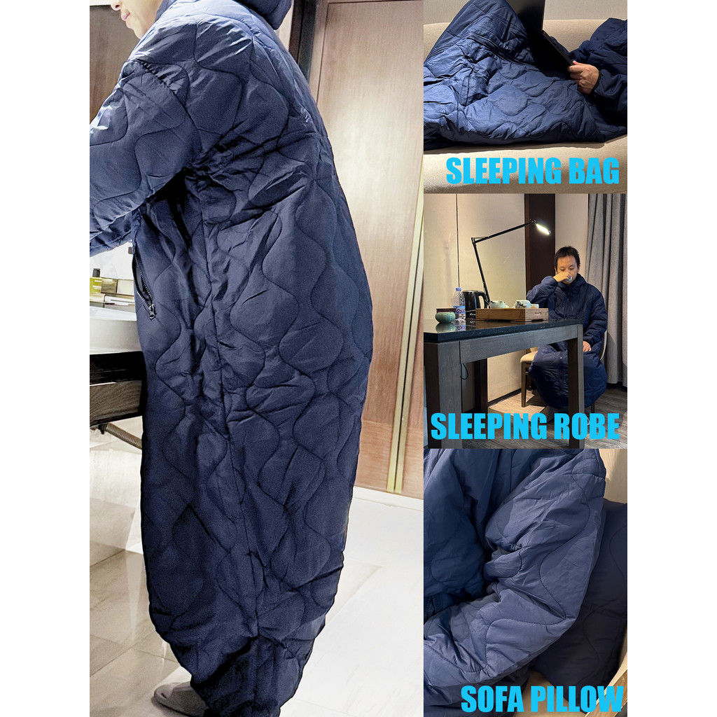 Men'S Functional Jacket, Portable Outdoor Warm Coat, Home Robe, Multifunctional Clothing Outerwear, Winter Clothes for M