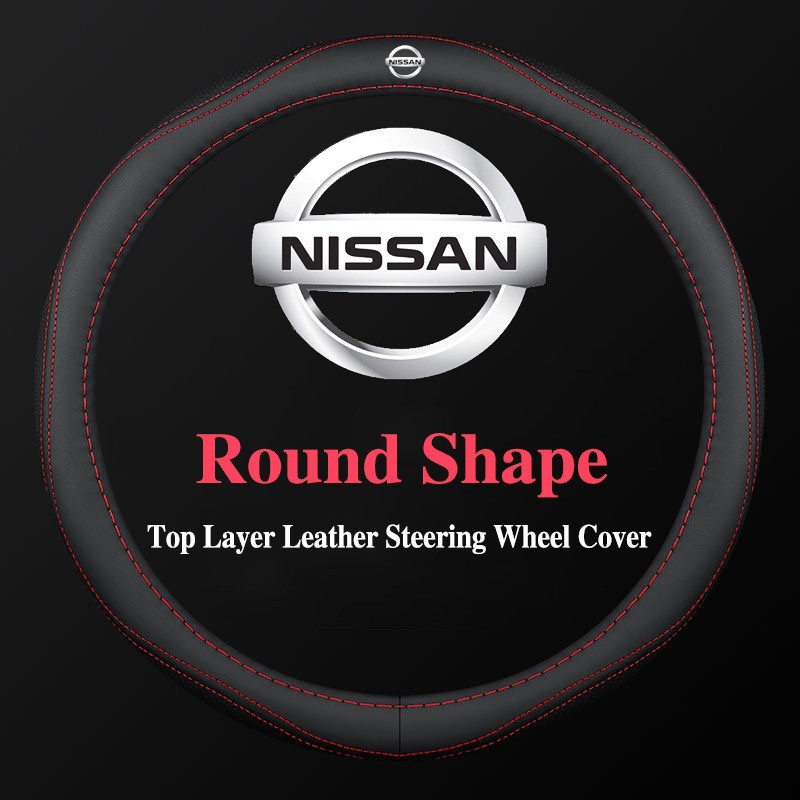 Capa De Couro Ultrafino Para Volante De Carro Nissan Nismo 38 Cm Kerage Kancil Kenari Keyra Acessórios Almera x Trail Gr