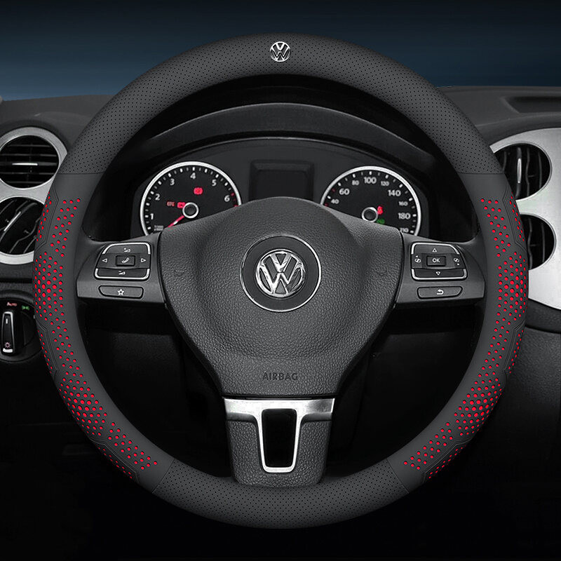 Capa de Volante Ultrafina Alta Qualidade para Volkswagen VW R Line Polo Fox Gol Up Golf Beetle Santana Sagitar Tiguan
