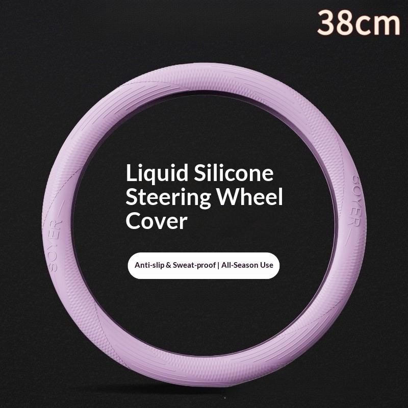 Capa De Volante De Carro De 38 Cm De Silicone Ultrafina Antiderrapante Respirável Com Tudo Incluído Protetora De Alça