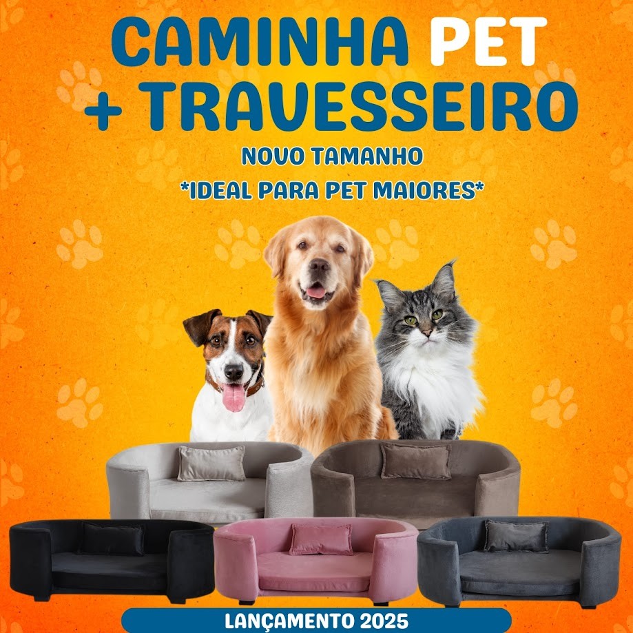 Caminha Sofa Poltrona Caes e Gatos Em Novo Tamanho Ideal Para Raças de Medio Porte Lançamento