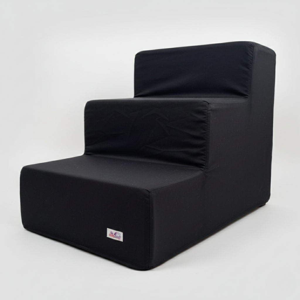 Escada Pet 3 e 4 degraus Largos De Espuma Para Cachorro e Gato Ideal Para Sofá e Cama de 45cm a 60cm