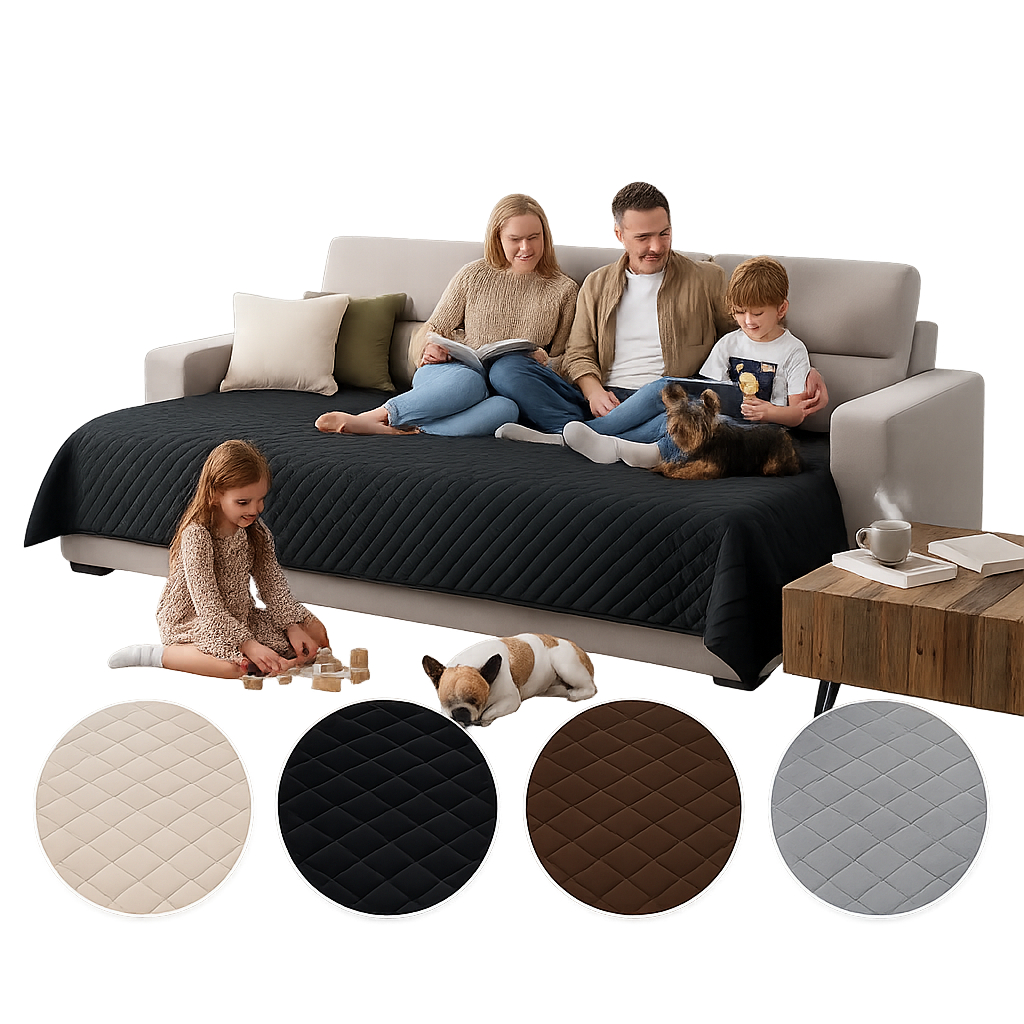 Protetor de Assento Sofá 3 Lugares Impermeável Lavável 1,40m x 1,40m ou 2,45m x 1,34m