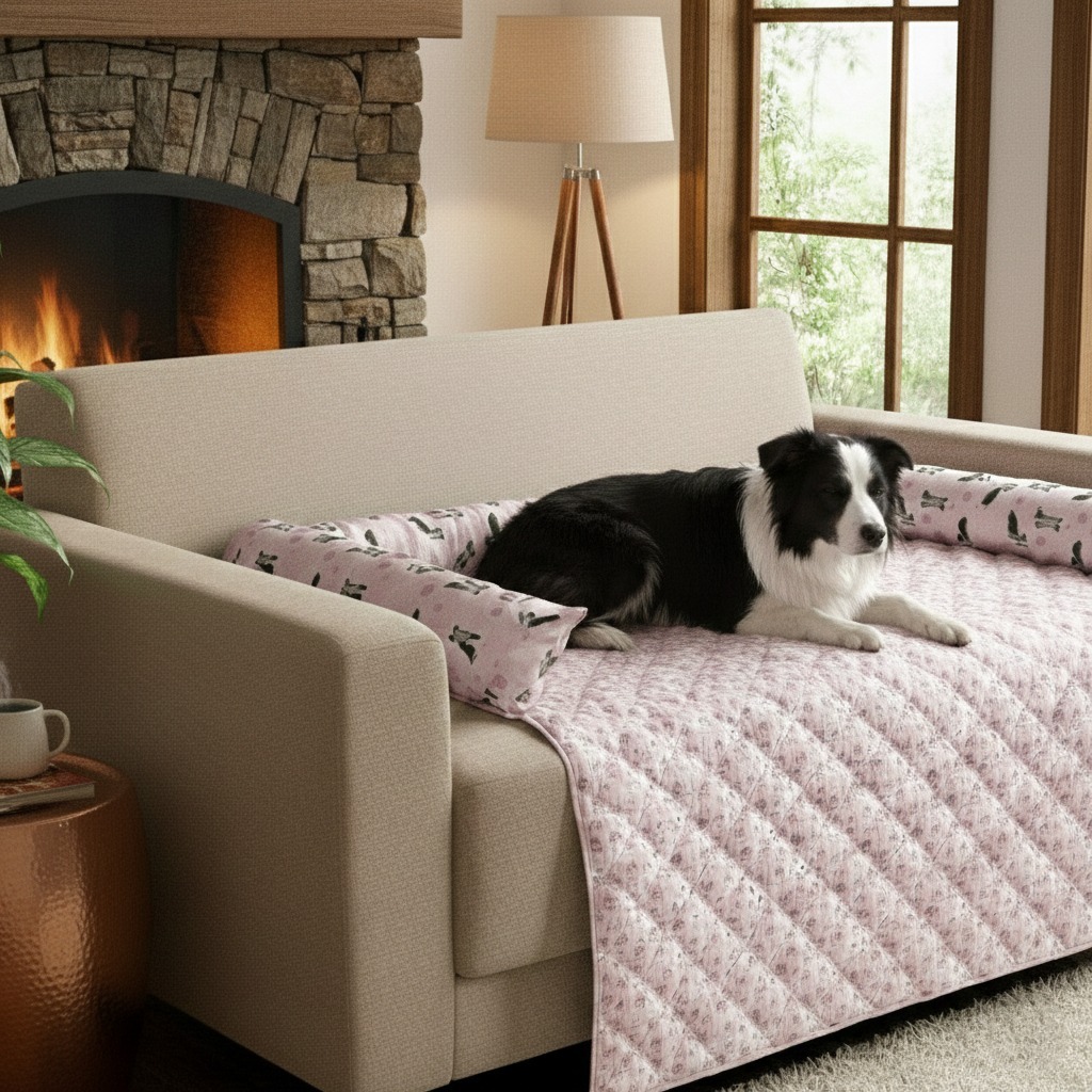 Caminha Pet Protetor de Sofá Cama Pet Estampado com Zíper Refil Removível Cães Porte Grandes Premium