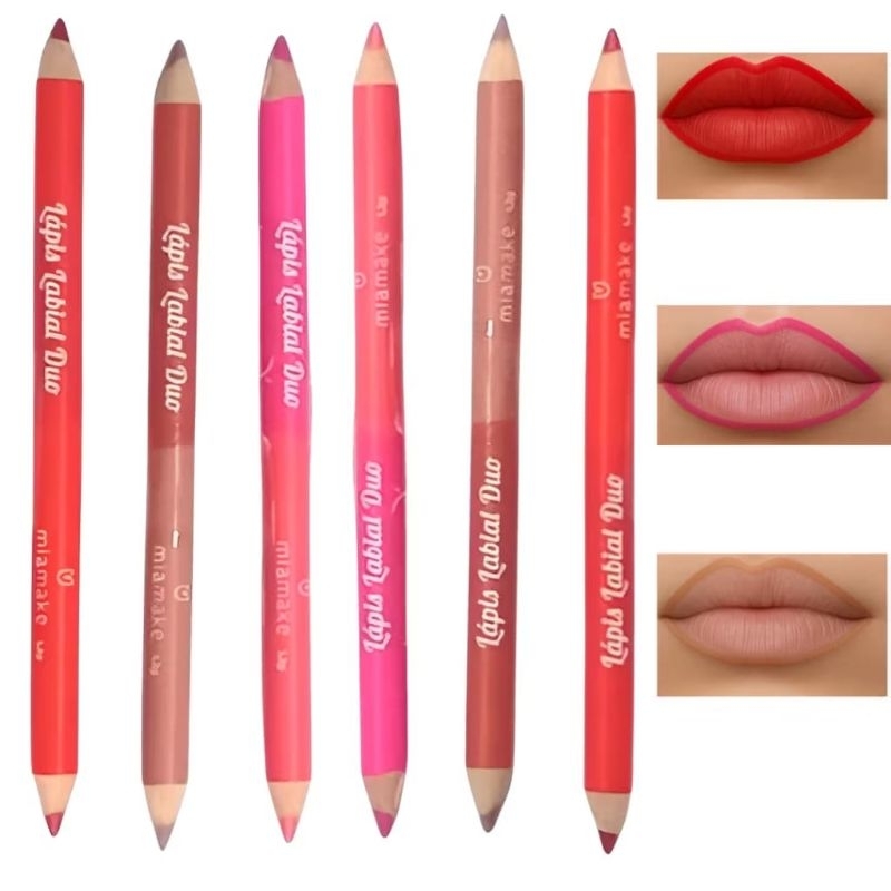 Lápis Labial Duo Mia Make com apontador