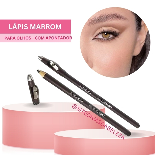 Lápis de Olho Marrom com Apontador - Mia Make