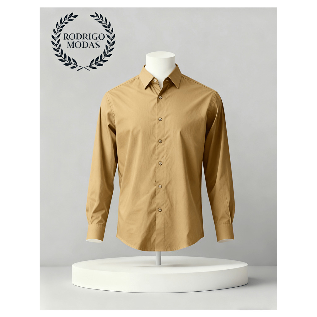Camisa Masculina Social Casual com Elastano - Tecido com Elasticidade e Conforto