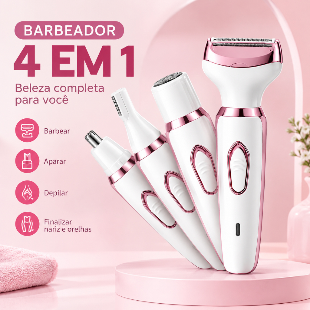Intimate Women's Epilator Trimmer 4-in-1 Electric Hair Removal Cordless Painless for Women Mimo Beauty.
