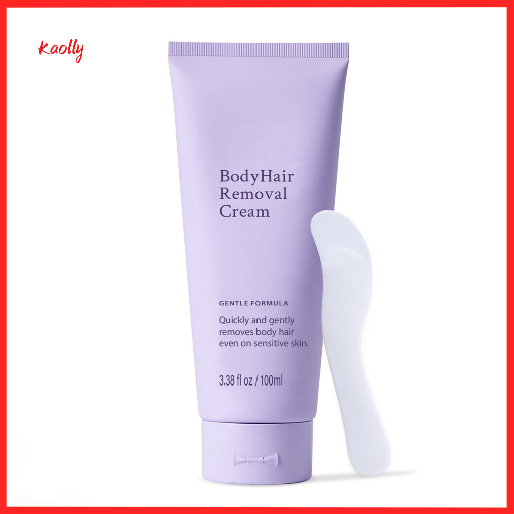 100ml Painless Hair Removal Cream with Spatula for Men Women – Full Body Use Arms Legs Underarms Bikini Face Fast Gent