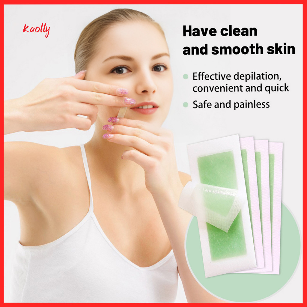 10pcs Hair Removal Wax Strips Painless Easy to Use for Men Women – Disposable Paper for Body Face Armpit Leg Bikini Pe