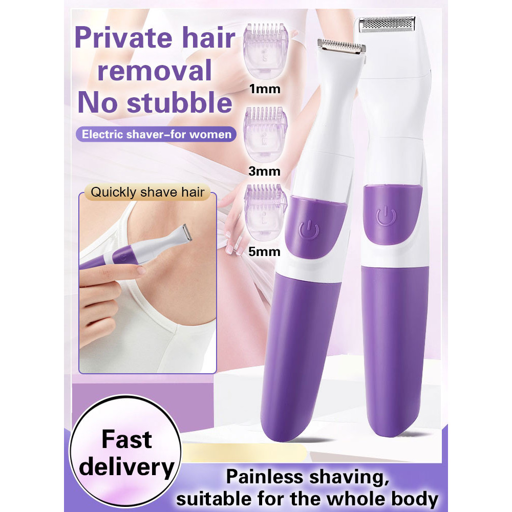 [Waterproof & Painless] Ladies Electric Hair Removal Device Women's Rechargeable Shaver Bikini Trimmer Razor Underarm/Le
