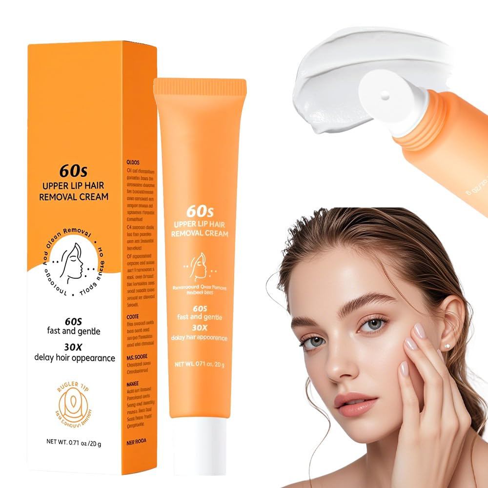 Women's hair removal cream，2025New Gentle Facial Hair Removal Cream with Scraper，Painless hair removal agent suitable f