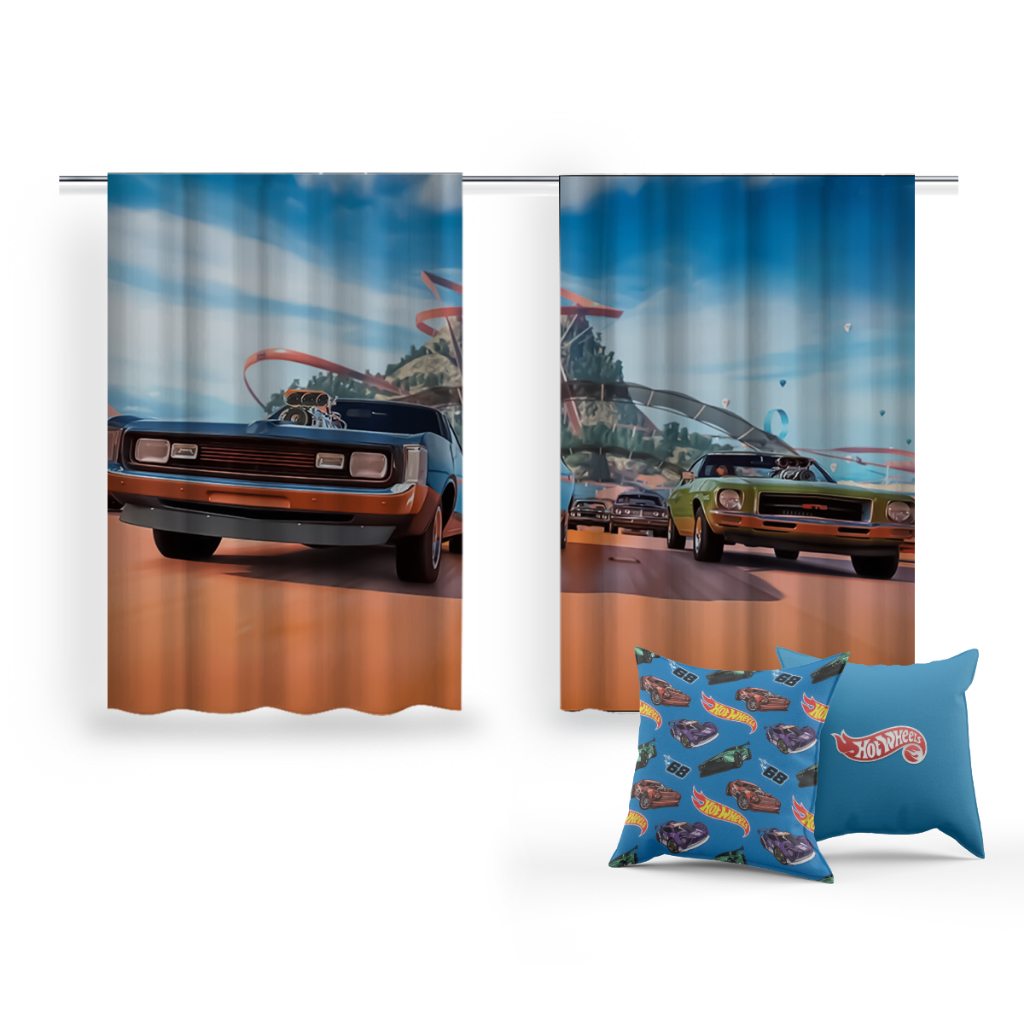 Cortina+Mimo 2 Capas Almofadas Conforto Estilo Decoração Hotweels Sofá Sala Quarto Estampas Exclusivas Alta Qualidade Variedade Cores Almofadas Macias Elegantes Acessórios Modernos