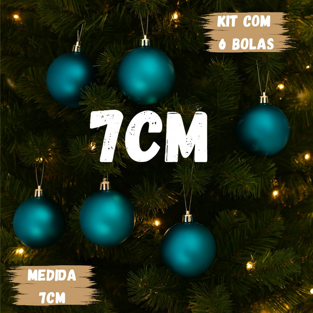 Enfeite Natalino Grandes Bolas De Decoração 7cm Árvore De Natal Acessórios