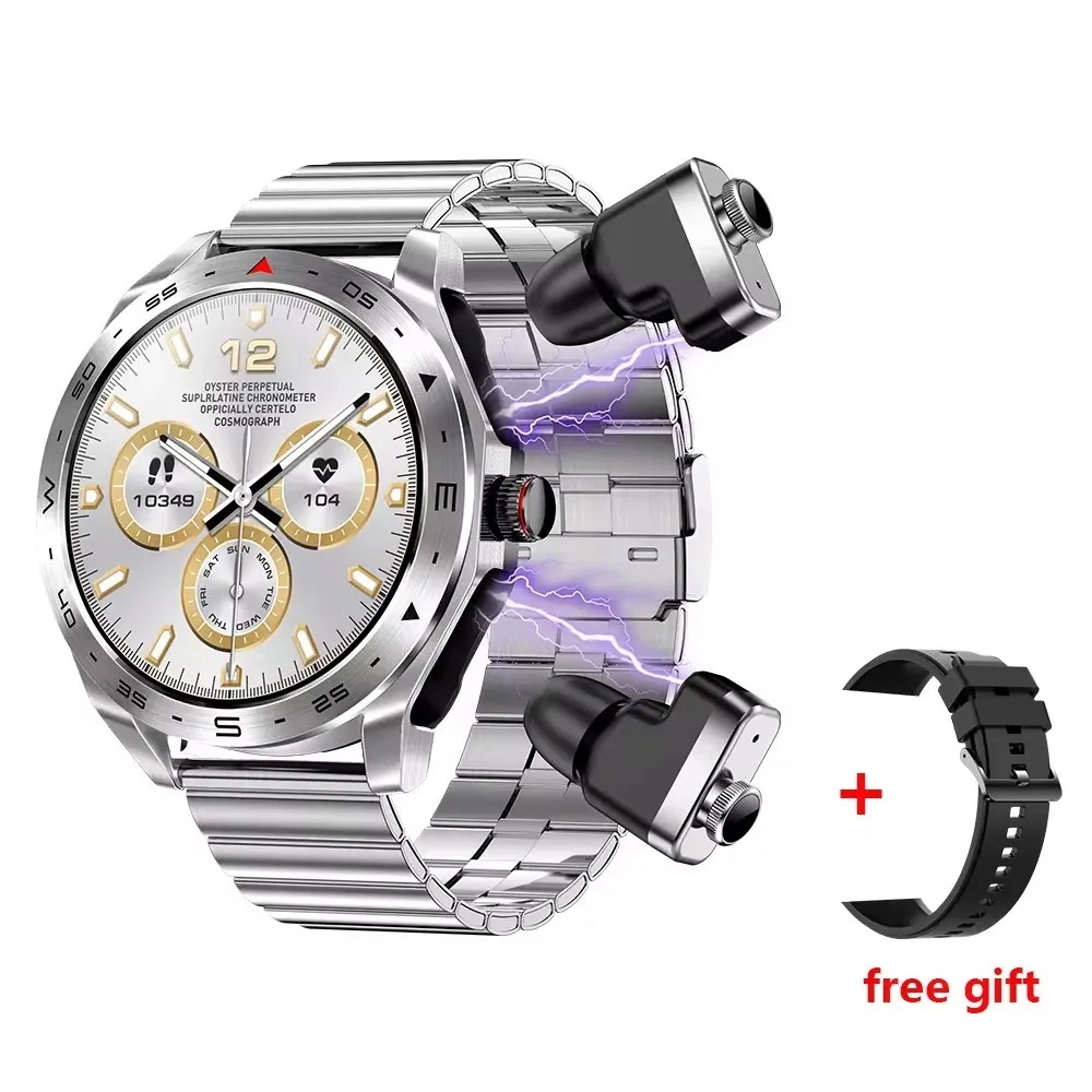 T95 Headset Smart watch With Earbuds TWS Bluetooth Call Music Control Blood Pressure Detect Sports Smartwatch For Men An