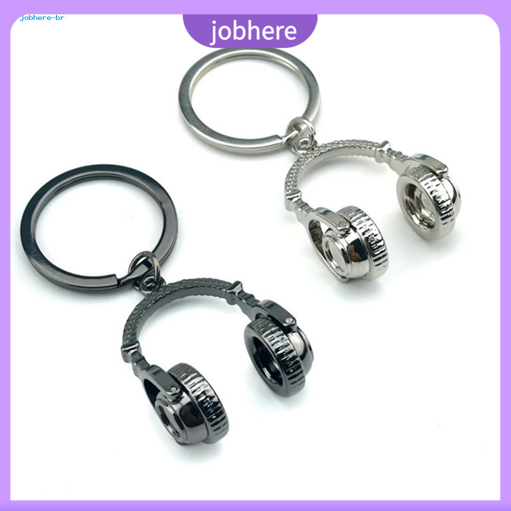 Metal Keychain Pendant Music Note Earphone Charm Keyring for Sports Enthusiasts Fitness Bag Accessories Stylish Lover Gi