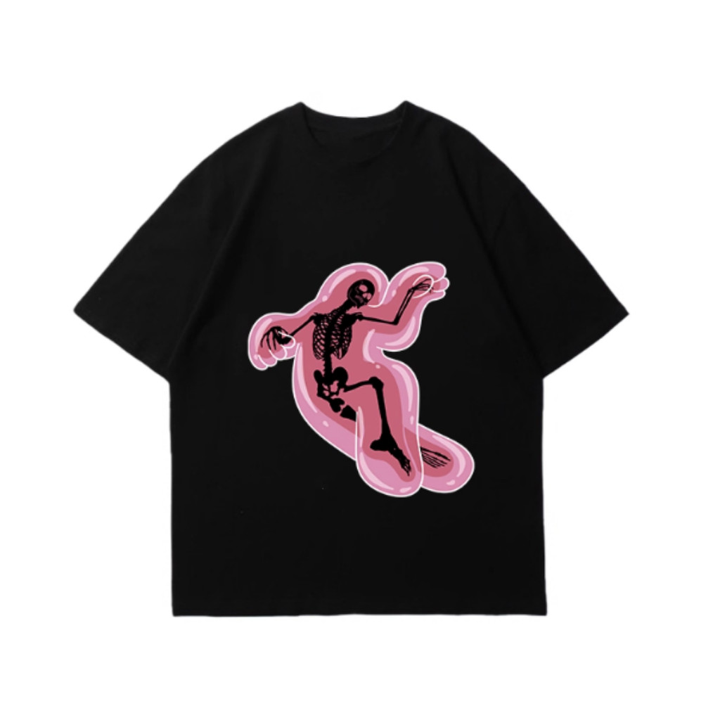 Camiseta Unissex De Algodão Estilo Street Americano Com Estampa Artística 