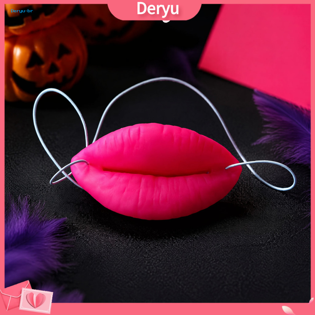 Photo Booth Props Halloween Costume Accessory Funny Lip Face Mask Big Sausage Mouth Cosplay Prop Party Gag Toy Novelty P