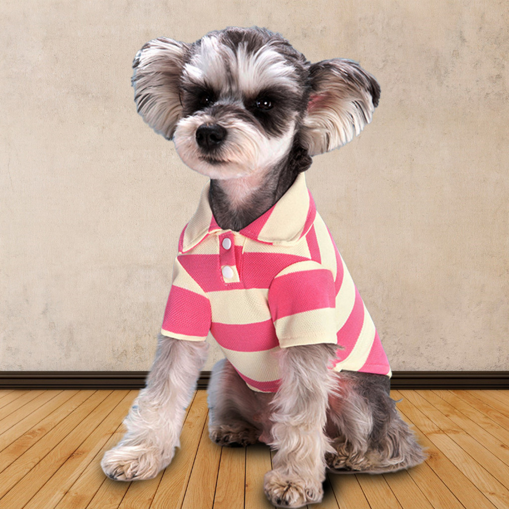 Pet Vest Dog Striped T-shirt Soft Breathable for Bichon Poodle Chihuahua Summer Doggy Clothes Cross-border E-commerce Sp