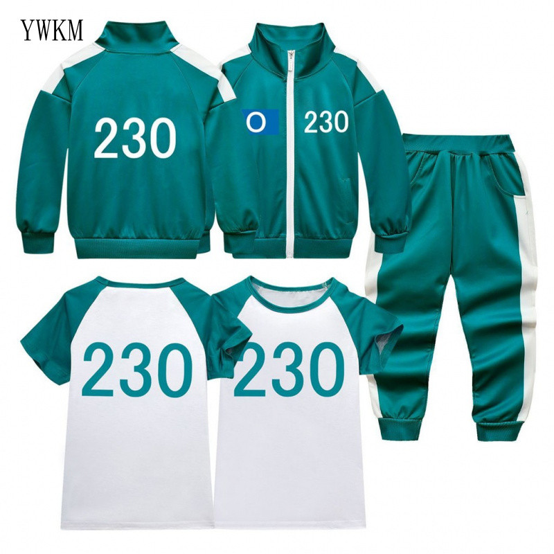 Fantasia De Jogo De Lula 230 For Children Classic 123 Cosplay Outfits Child Full Training Set Jacket Pants YYBDF