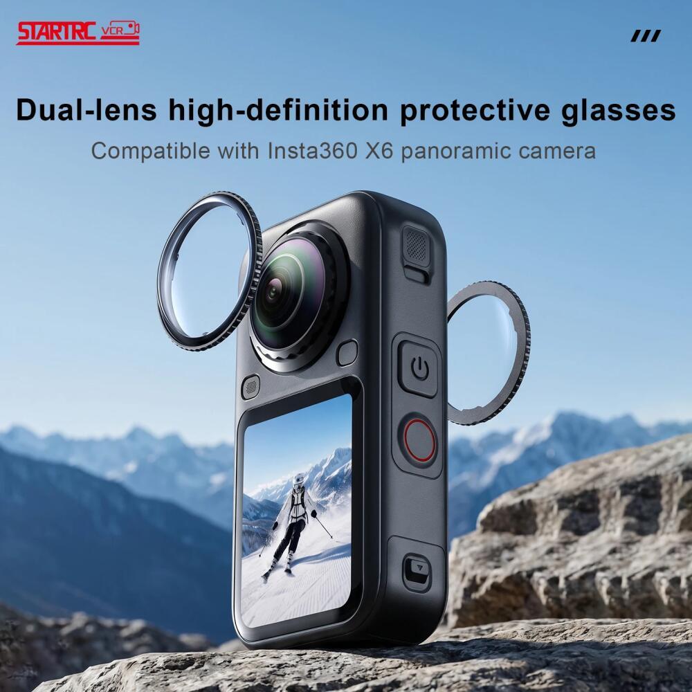 Para Insta360 X6 Protetor De Lente Vidro Temperado/PC Plástico Guardas Anti-Risco Capa Acessórios Da Câmera